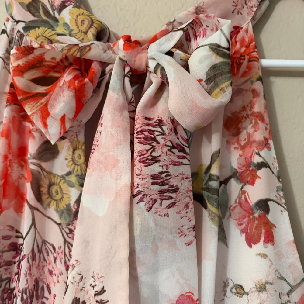 Eliza J Pink, peach and‎ White Floral prom , formal Dress size 12 - Picture 12 of 13